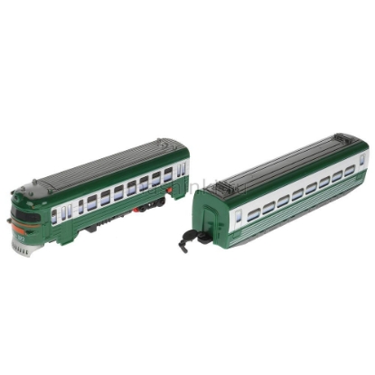 Изображение Ж/Д ИГРАЕМ ВМЕСТЕ Междугородняя электричка 280 см (свет, звук) зеленый