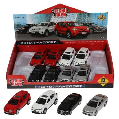 Изображение ТЕХНОПАРК TOYOTA Camry+TOYOTA Rav4 12 см в ассорт. б/коробки