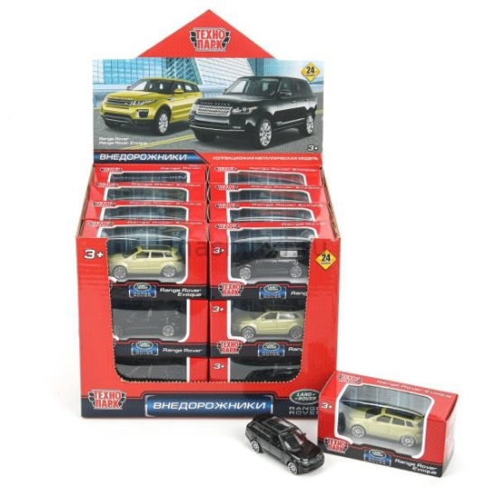 Изображение ТЕХНОПАРК RANGE ROVER Evoque 7 см металл. в ассорт.