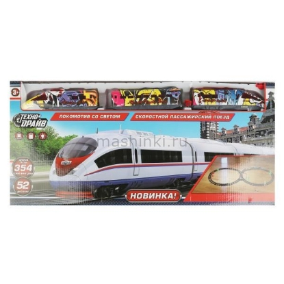 Изображение Ж/Д ТЕХНОДРАЙВ Железная дорога 354 см свет 59х27,5х5 см раскраска