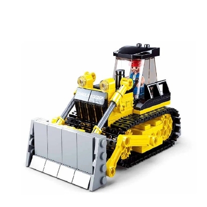Изображение Конструктор SLUBAN Бульдозер с фигуркой 231 деталь