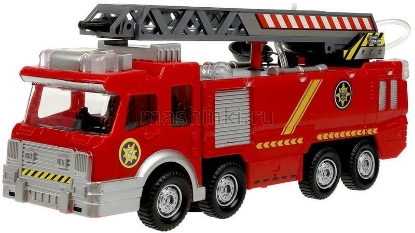 Изображение ТЕХНОДРАЙВ Машина пожарная лестница (свет, звук, вода) пластм. красный