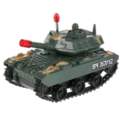 Изображение ИГРАЕМ ВМЕСТЕ Перевертыш-танк (свет на батар.) камуфляж