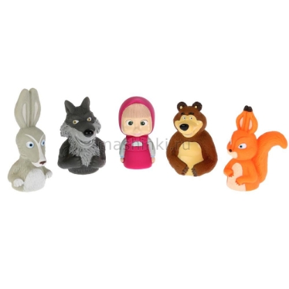 Изображение Пластизоль ИГРАЕМ ВМЕСТЕ Игр. д/ванны МАША И МЕДВЕДЬ Пальчиковый театр