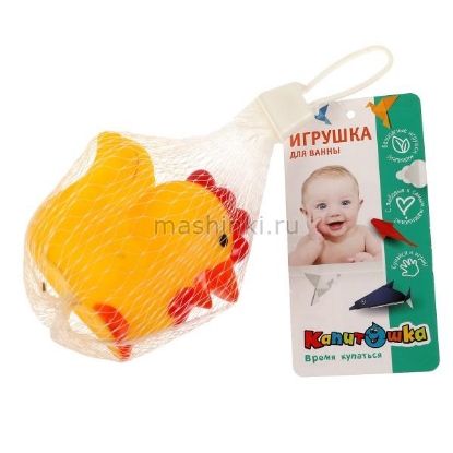 Изображение Пластизоль КАПИТОШКА Игр. д/ванны Петушок оранжевый