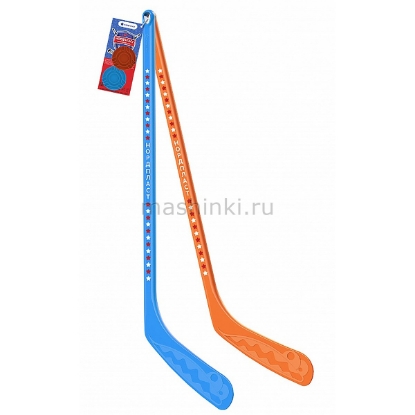 Изображение НОРДПЛАСТ Набор (2 клюшки + 2 шайбы) Хоккейный клуб