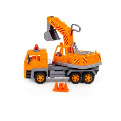 Изображение ПОЛЕСЬЕ Экскаватор-грузовик №2 инерц. оранжевый