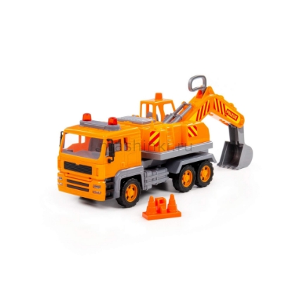 Изображение ПОЛЕСЬЕ Экскаватор-грузовик №2 инерц. оранжевый