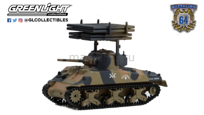 Изображение GREENLIGHT 1/64 M4 SHERMAN танк с ракетной установкой T34 Calliope U.S. Army Германия 1945