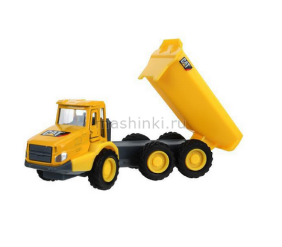 Изображение ТЕХНОПАРК CAT Самосвал карьерный 15 см откр. двери инерц. желтый