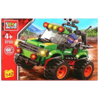 Изображение Конструктор ГОРОД МАСТЕРОВ Джип ралли с фигуркой 142 деталей