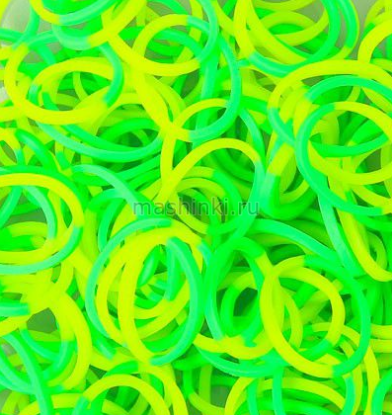 Изображение RAINBOW LOOM Резинки для плетения cиликон, неон желто-зеленый