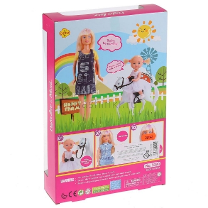 Изображение Кукла DEFA LUCY Кукла мама с дочкой на лошадке