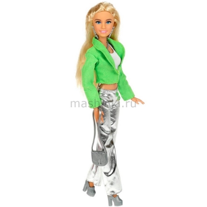 Изображение Кукла СОФИЯ Модница 29 см на прогулке с расческой руки, ноги сгиб.