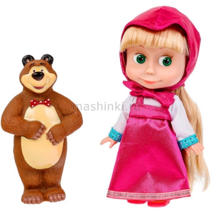 Изображение Кукла КАРАПУЗ Маша и Медведь 15 см озвучка