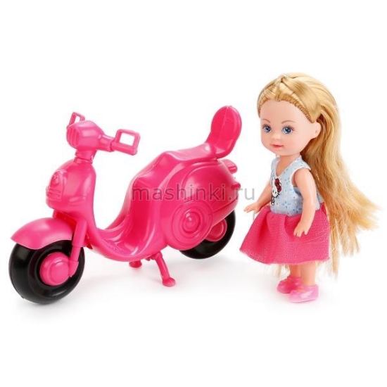 Изображение Кукла КАРАПУЗ HELLO KITTY Машенька 12 см на скутере