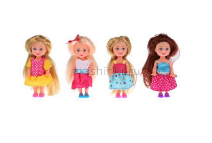 Изображение Кукла КАРАПУЗ Машенька 12 см твердое тело 4 вида платьев