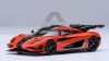 Изображение AUTOART 1/64 KOENIGSEGG One lava orange/carbon fiber/silver stripes