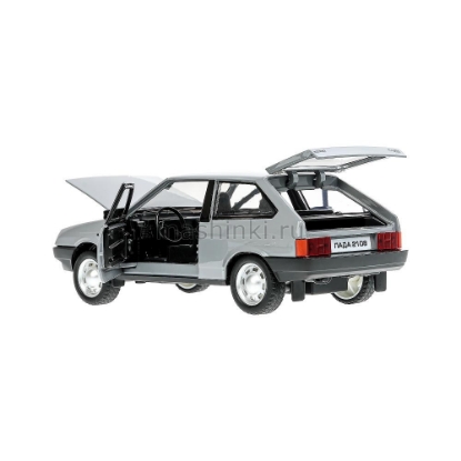 Изображение ТЕХНОПАРК 1/24 ВАЗ-2108 LADA 16,7 см (свет, звук) инерц. серый