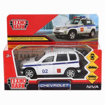Изображение ТЕХНОПАРК CHEVROLET НИВА/NIVA Полиция ДПС 12 см белый
