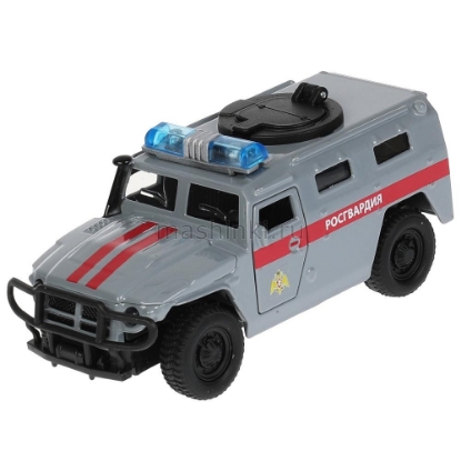Изображение ТЕХНОПАРК 1/43 ГАЗ ТИГР Росгвардия 13,7 см (свет, звук) серый