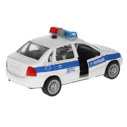 Изображение ТЕХНОПАРК 1/32 LADA Kalina Полиция ДПС 12,5 см (свет, звук) белый