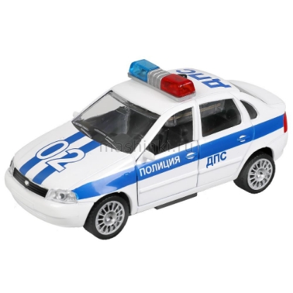 Изображение ТЕХНОПАРК 1/32 LADA Kalina Полиция ДПС 12,5 см (свет, звук) белый