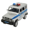 Изображение ТЕХНОПАРК 1/25 УАЗ/UAZ Хантер/Hunter Полиция 17 см (свет, звук) серебристый