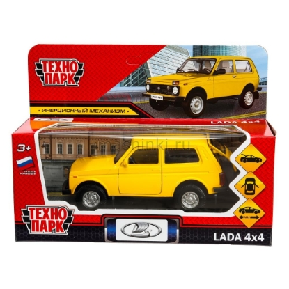 Изображение ТЕХНОПАРК LADA 4x4 (ВАЗ-2121 НИВА) 12 см желтый