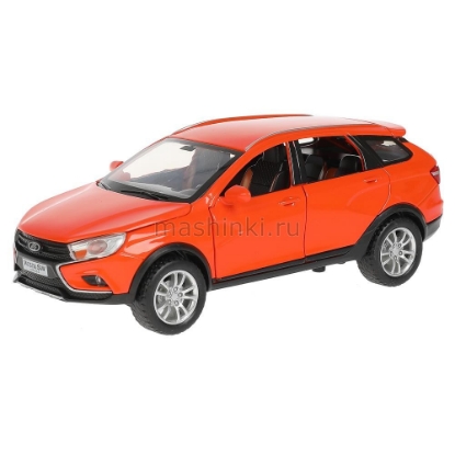 Изображение ТЕХНОПАРК 1/24 LADA Vesta SW Cross универсал 17,5 см (свет, звук) оранжевый