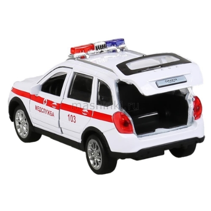 Изображение ТЕХНОПАРК LADA Granta Cross универсал Скорая медслужба 12 см (свет, звук) белый