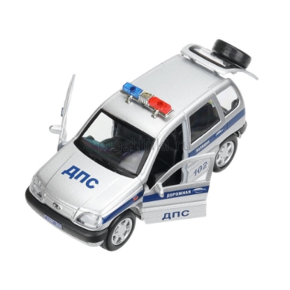 Изображение ТЕХНОПАРК LADA 4x4 (ВАЗ-2121 НИВА) Полиция 12 см серебристый
