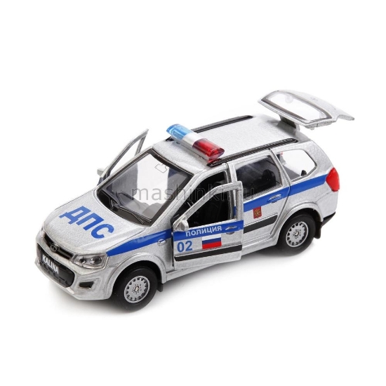 Изображение ТЕХНОПАРК LADA Kalina Cross Полиция 12 см серебристый