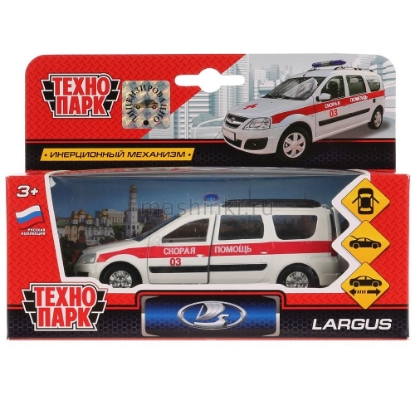 Изображение ТЕХНОПАРК LADA Largus Скорая помощь 12 см белый