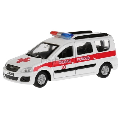 Изображение ТЕХНОПАРК LADA Largus Скорая помощь 12 см белый