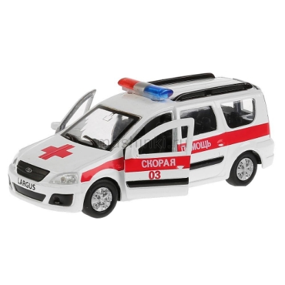 Изображение ТЕХНОПАРК LADA Largus Скорая помощь 12 см белый