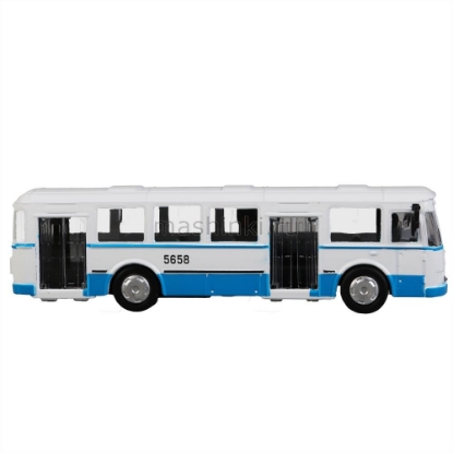 Изображение ТЕХНОПАРК Автобус Л#АЗ-677 15 см бело-голубой