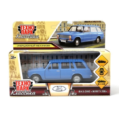 Изображение ТЕХНОПАРК ВАЗ-2102 ЖИГУЛИ 12 см голубой