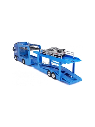 Изображение BBURAGO 1/43 STR. FIRE Multicar Carrier - VOLVO FH16 Cab w/front trailer + PORSCHE 911 GT2 RS