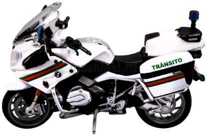 Изображение MAISTO 1/18 Мотоцикл YAMAHA FJR1300A Police white/белый