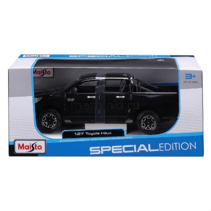 Изображение MAISTO 1/24 TOYOTA Hilux black/черный