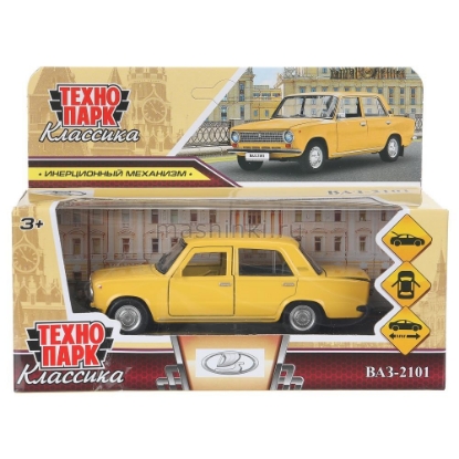 Изображение ТЕХНОПАРК ВАЗ-2101 ЖИГУЛИ 12 см желтый