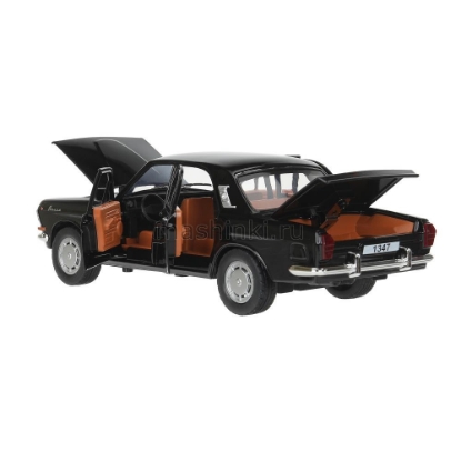 Изображение ТЕХНОПАРК 1/24 ГАЗ-2401 (свет, звук, открыв. 6/6) 19,7 см черный