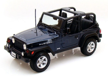 Изображение MAISTO 1/18 JEEP Wrangler Rubicon (4/4) blue/синий