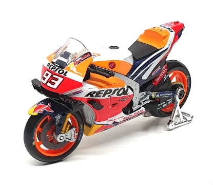 Изображение MAISTO 1/18 Мотоцикл HONDA Team №93 Marc Marquez 2021 red-blue/красно-синий