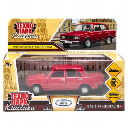 Изображение ТЕХНОПАРК ВАЗ-2105 ЖИГУЛИ 1997 12 см красный (кармен)