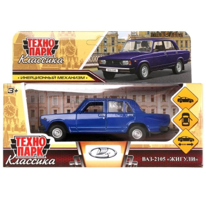 Изображение ТЕХНОПАРК ВАЗ-2105 ЖИГУЛИ 1997 12 см синий (океан)