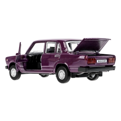 Изображение ТЕХНОПАРК ВАЗ-2105 ЖИГУЛИ 1997 12 см фиолетовый (баклажан)