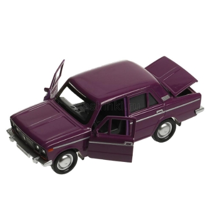 Изображение ТЕХНОПАРК ВАЗ-2106 ЖИГУЛИ 12 см баклажан