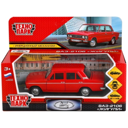 Изображение ТЕХНОПАРК ВАЗ-2106 ЖИГУЛИ 12 см красный